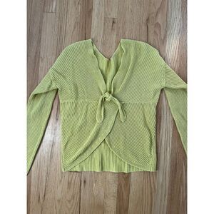 Loft Bright Avocado Tie Back Sweater Medium‎